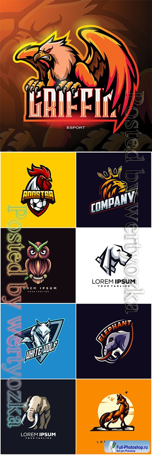 Animals logos vector illustration