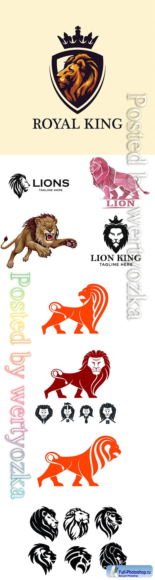 Lion logos vector illustration