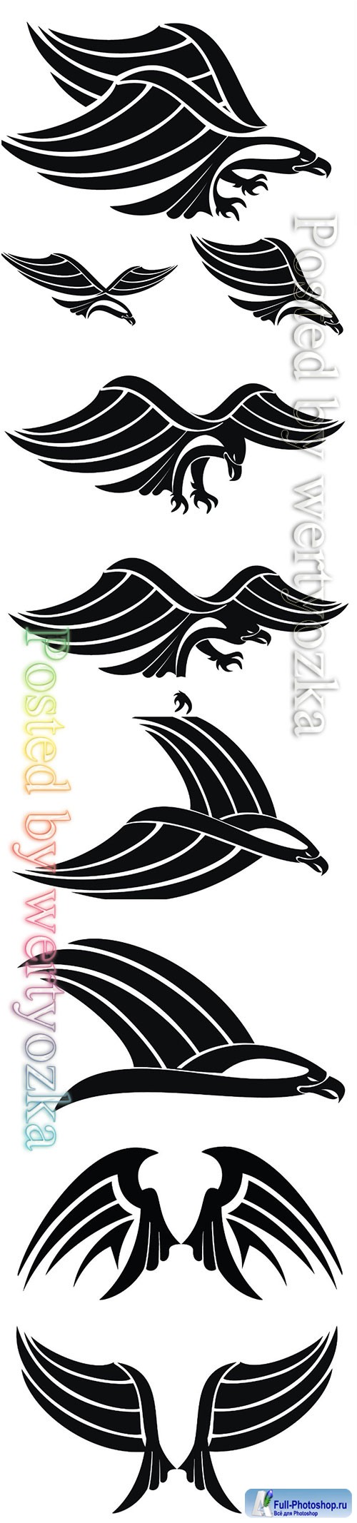 Eagle logos vector illustration