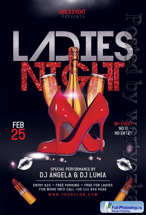 Ladies Night - Premium flyer psd template