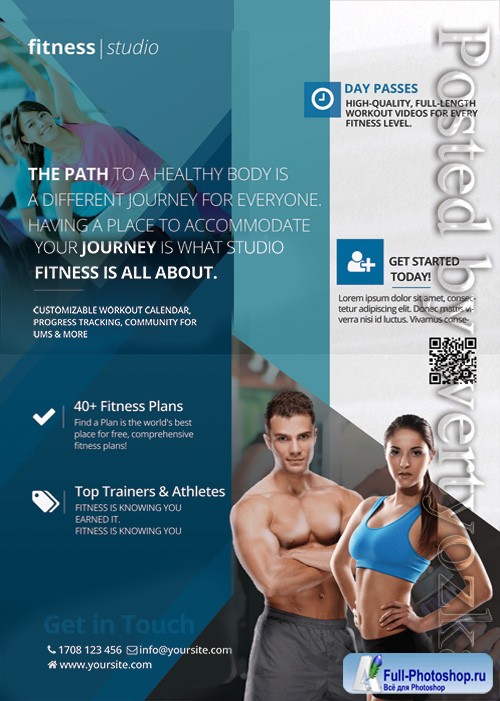 Fitness studio - Premium flyer psd template