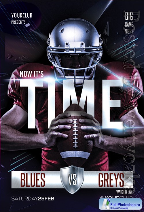 Football Time - Premium flyer psd template