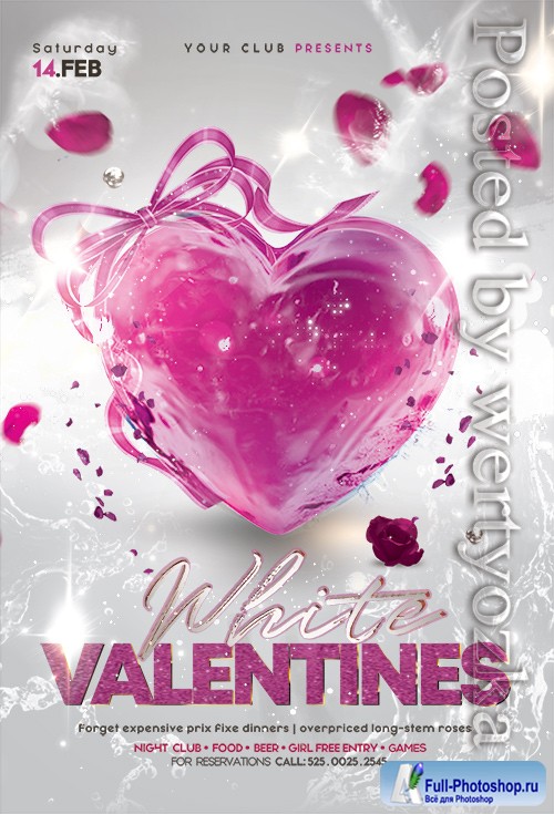 Elegant Valentines Day - Premium flyer psd template