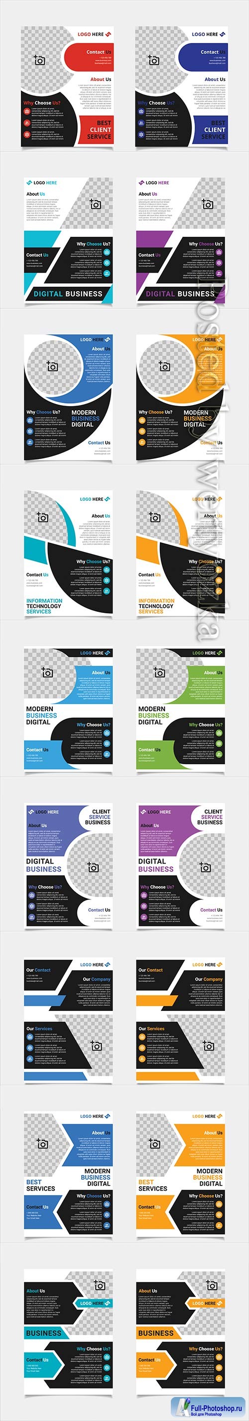 Business brochure and flyer vector design template, business company poster