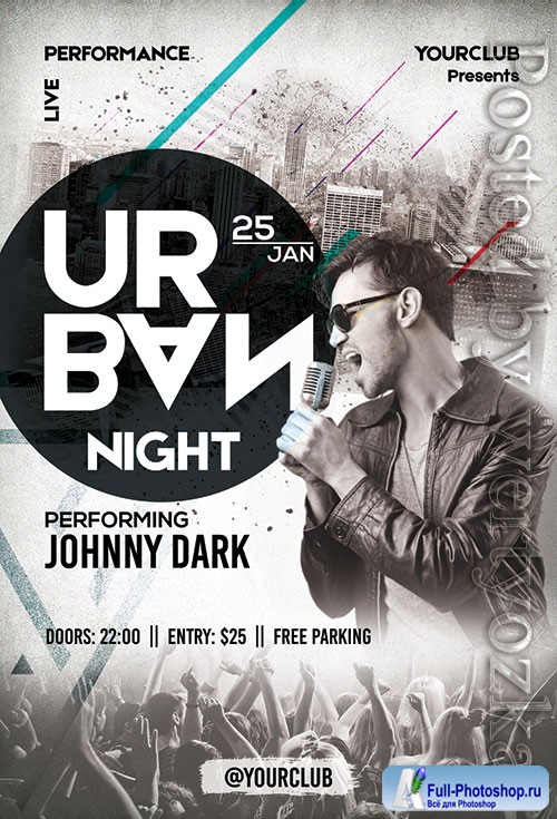 Urban Night - Premium flyer psd template