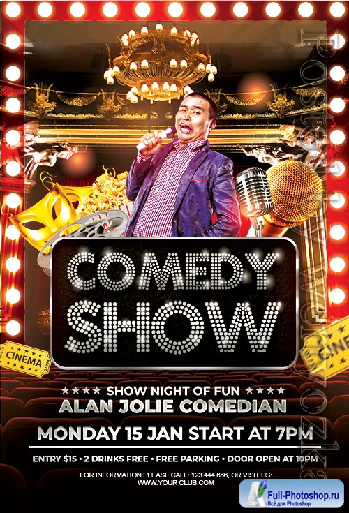 Comedy Show - Premium flyer psd template