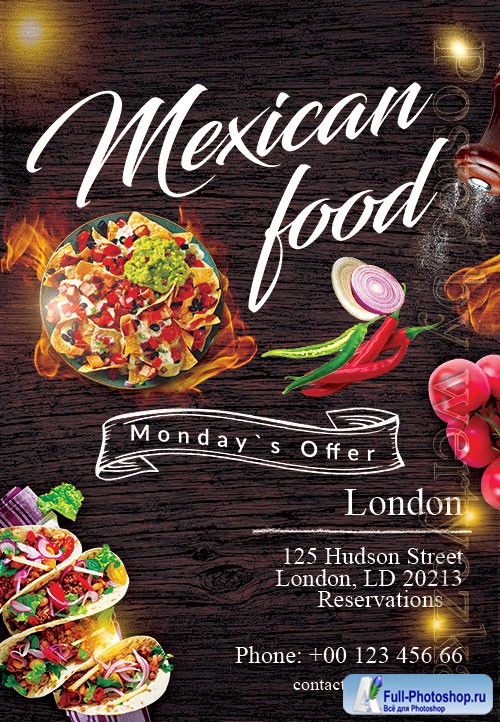 Mexican Food - Premium flyer psd template