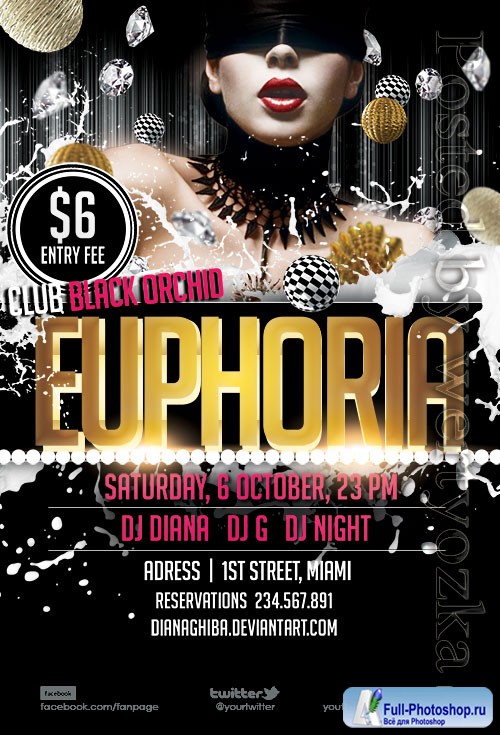 Euphoria - Premium flyer psd template