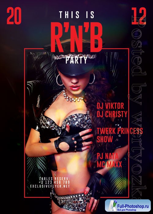 R n b party - Premium flyer psd template