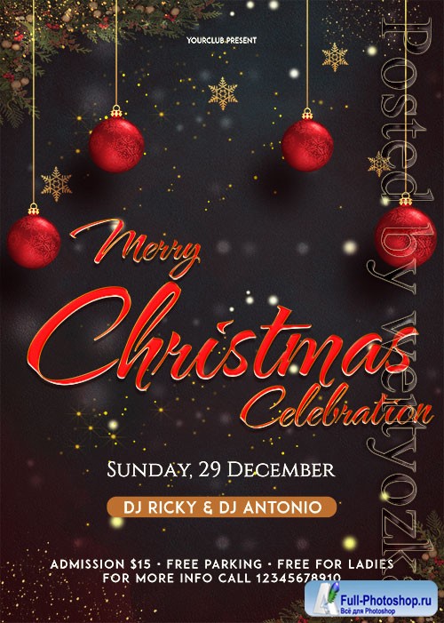 Merry XMAS Event  - Premium flyer psd template