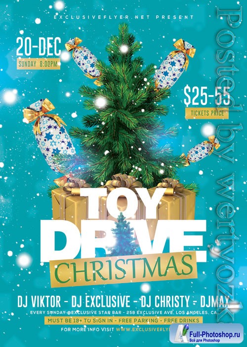 Xmas toy drive - Premium flyer psd template