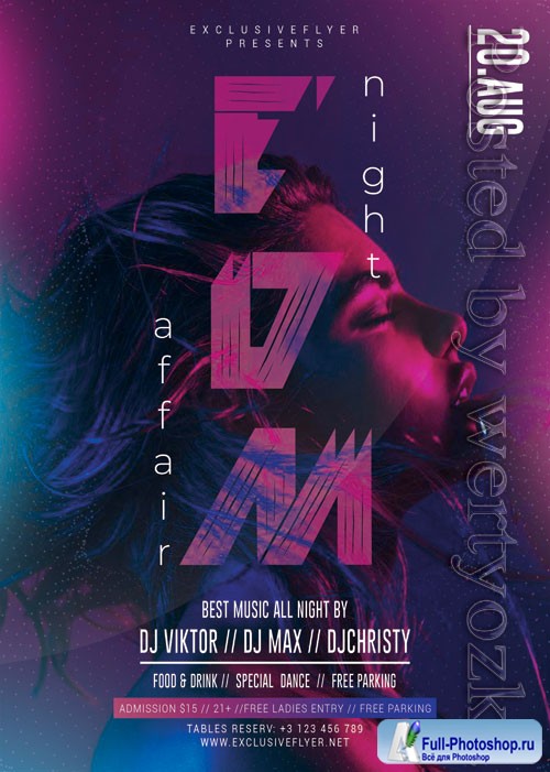 EDM night affair - Premium flyer psd template