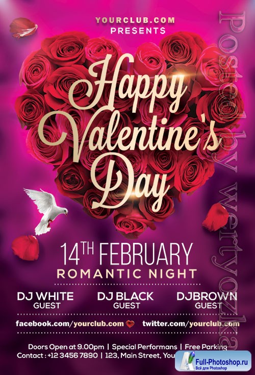 Valentines Day - Premium flyer psd template