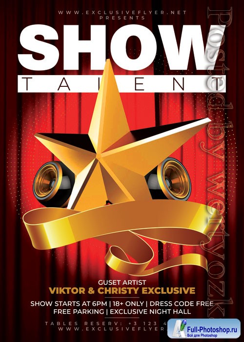 Show talent - Premium flyer psd template