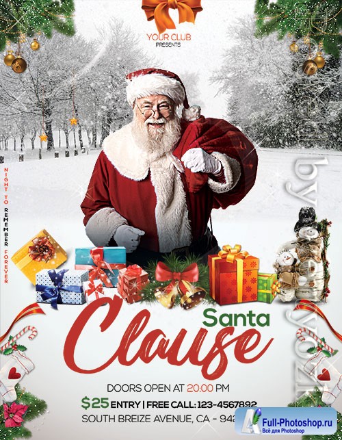 Santa Clause - Premium flyer psd template