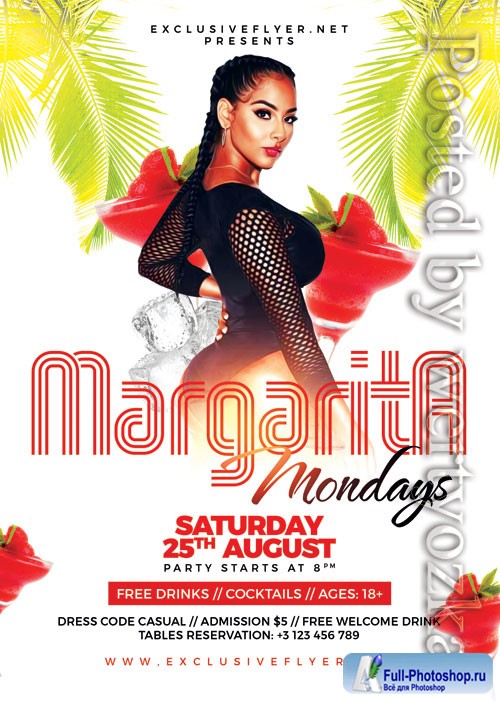 Margarita monday - Premium flyer psd template