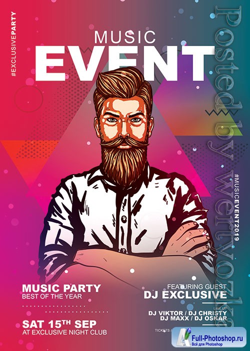 Music event - Premium flyer psd template