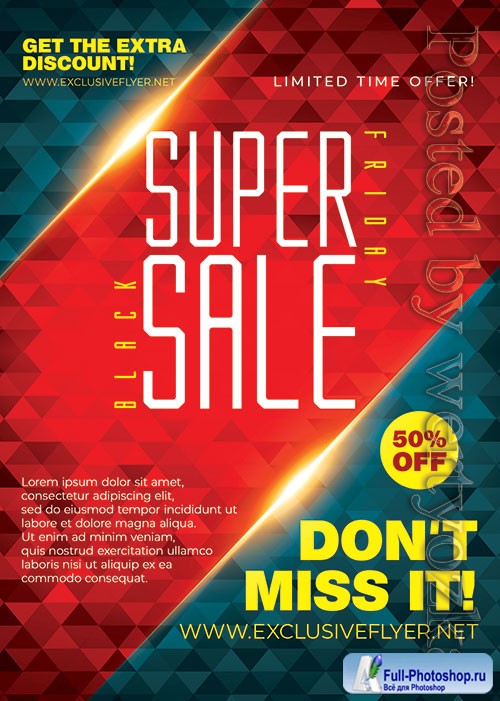 Super black friday sale - Premium flyer psd template