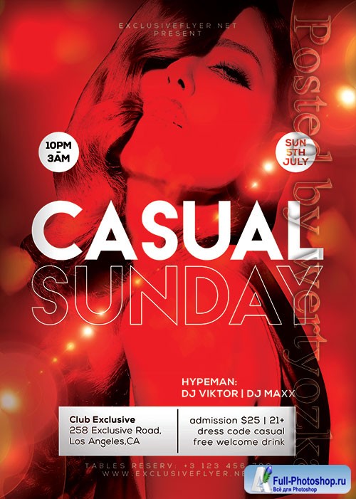 Casual sunday - Premium flyer psd template