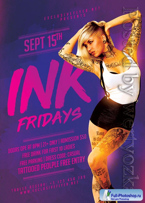 Ink fridays - Premium flyer psd template