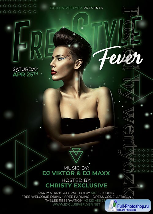 Freestyle fever - Premium flyer psd template