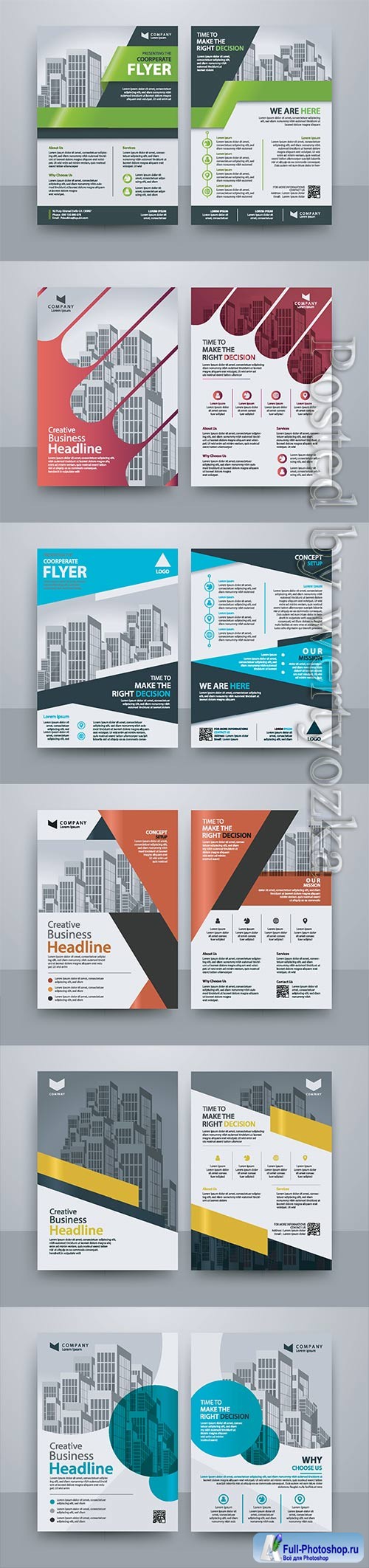 Business vector template for brochure, annual report, magazine # 20