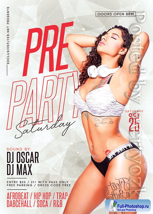 Pre party saturday - Premium flyer psd template