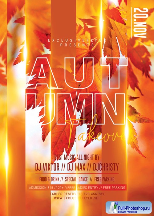 Autumn takeover - Premium flyer psd template