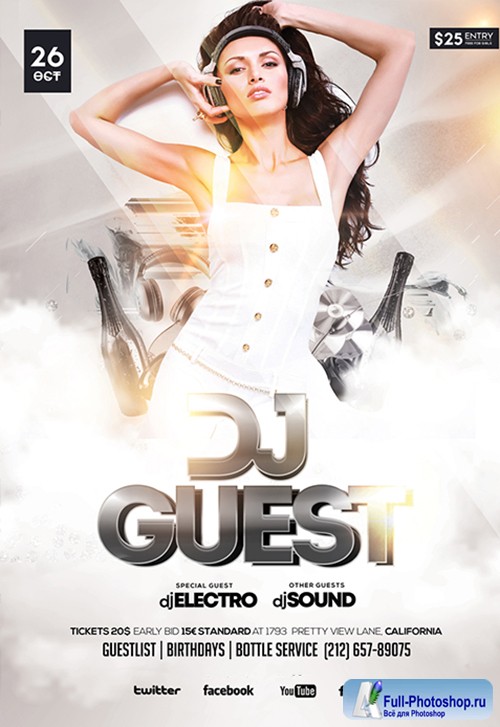 Dj Guest PSD Flyer Template