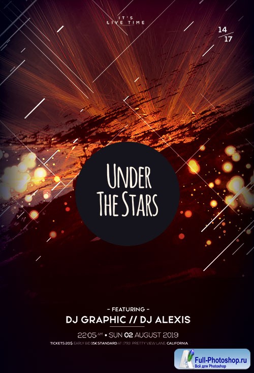 Under The Stars PSD Flyer Template