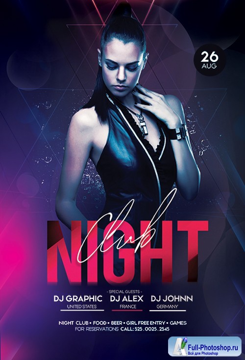 Night Club psd flyer template