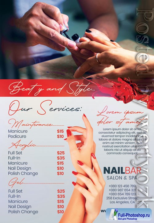 Nail salon - Premium flyer psd template