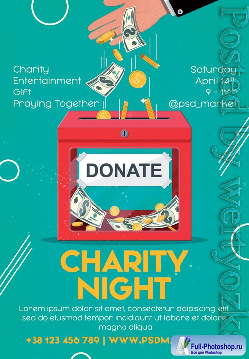 Charity night - Premium flyer psd template