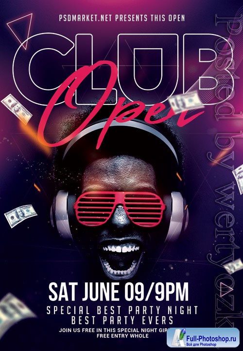 Club open - Premium flyer psd template