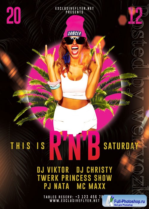 R n b_saturdays - Premium flyer psd template