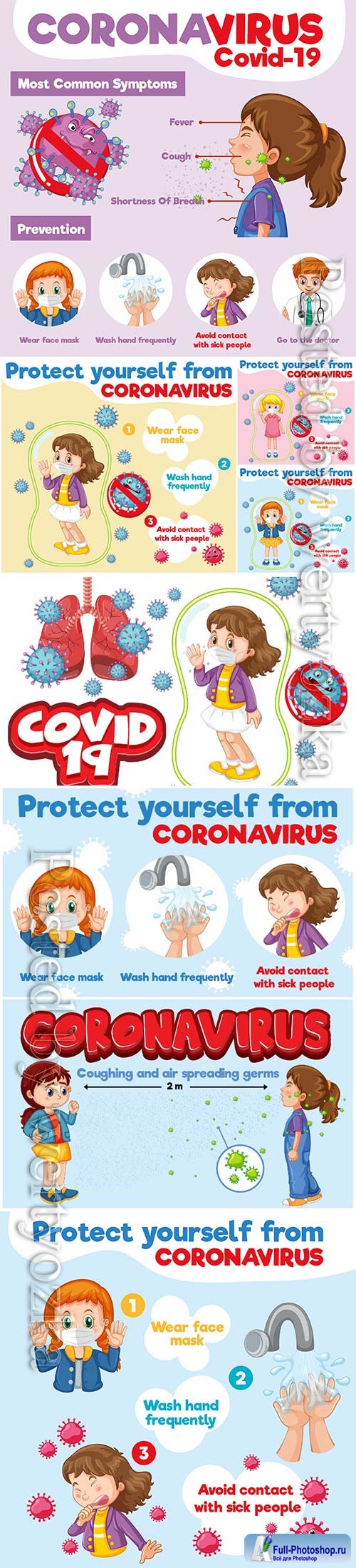 Coronavirus, medicine and people concept vector # 8