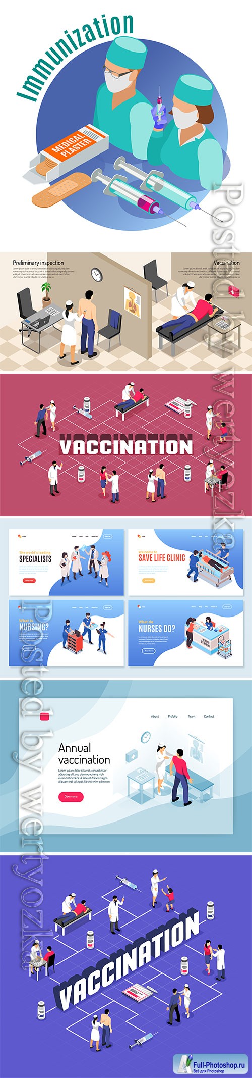 Medicine isometric concept in vector