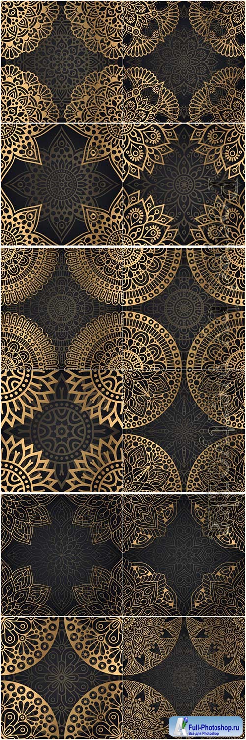 Mandala seamless pattern, islamic vector background # 3