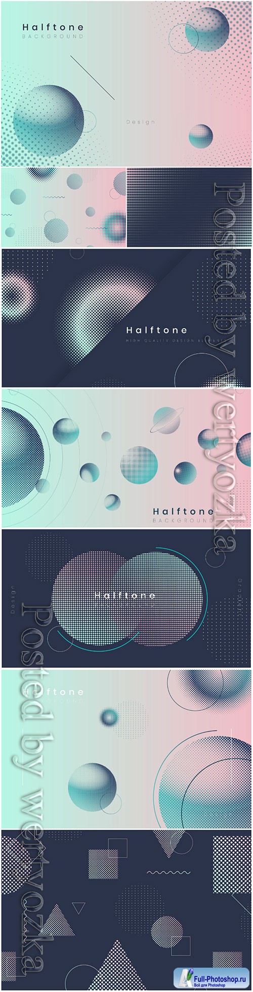 Halftone gradient vector background