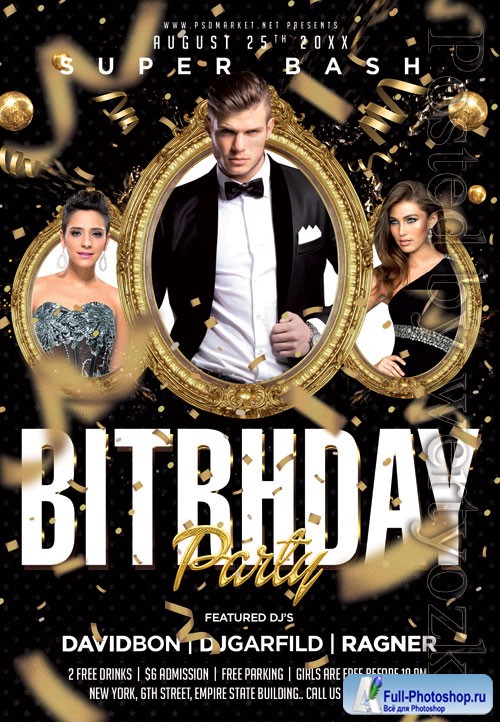 Birthday bash - Premium flyer psd template