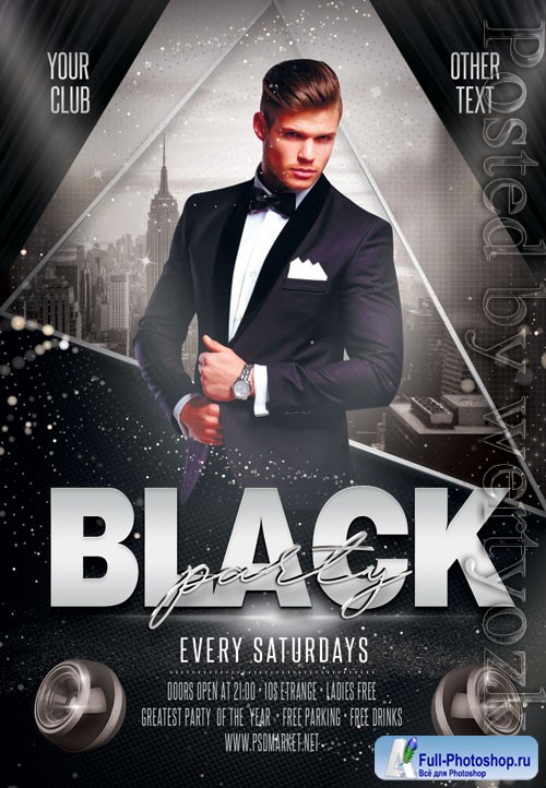 Black event - Premium flyer psd template