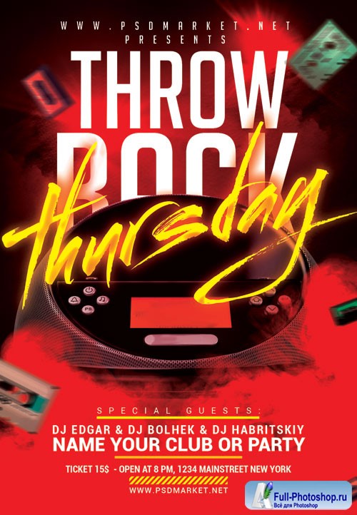 Throw back thursday - Premium flyer psd template