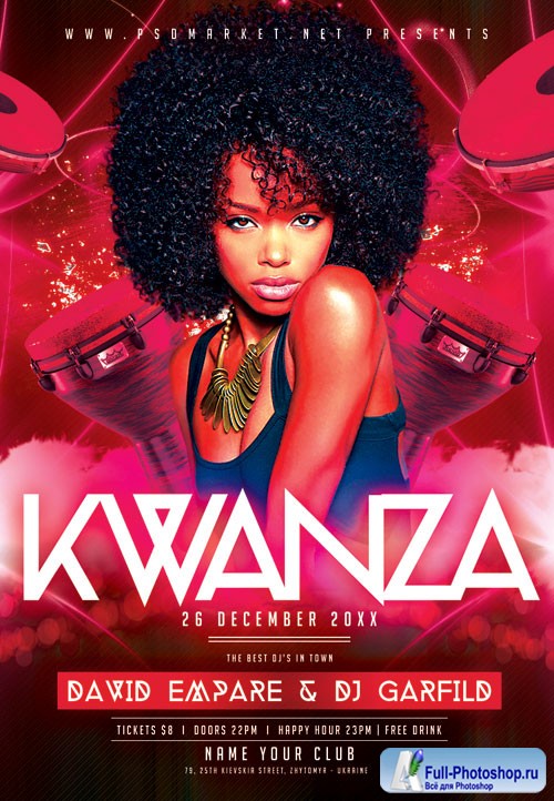 Kwanza fest - Premium flyer psd template