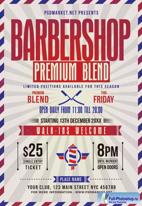 Barbershop - Premium flyer psd template