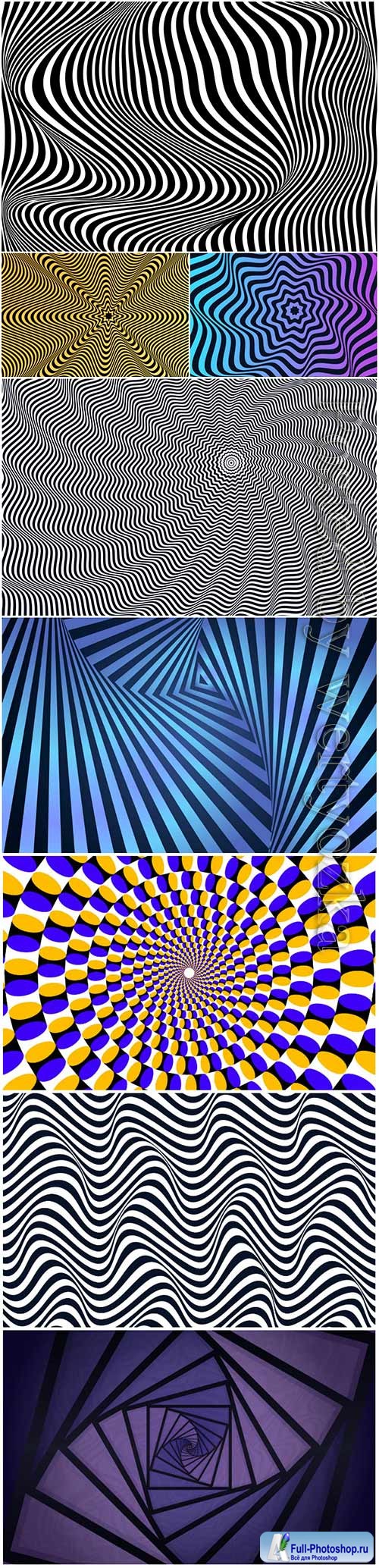 Psychedelic optical illusion vector background