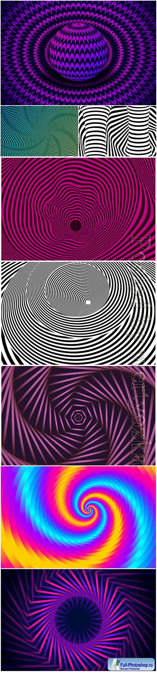 Psychedelic optical illusion vector background # 10