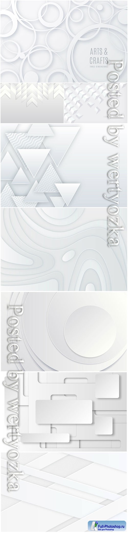 White 3d vector abstract background