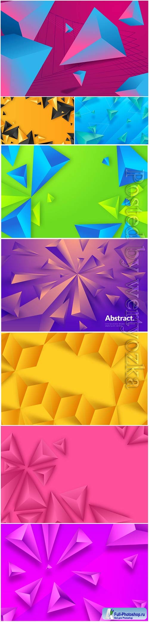 Abstract vector background, 3d models template