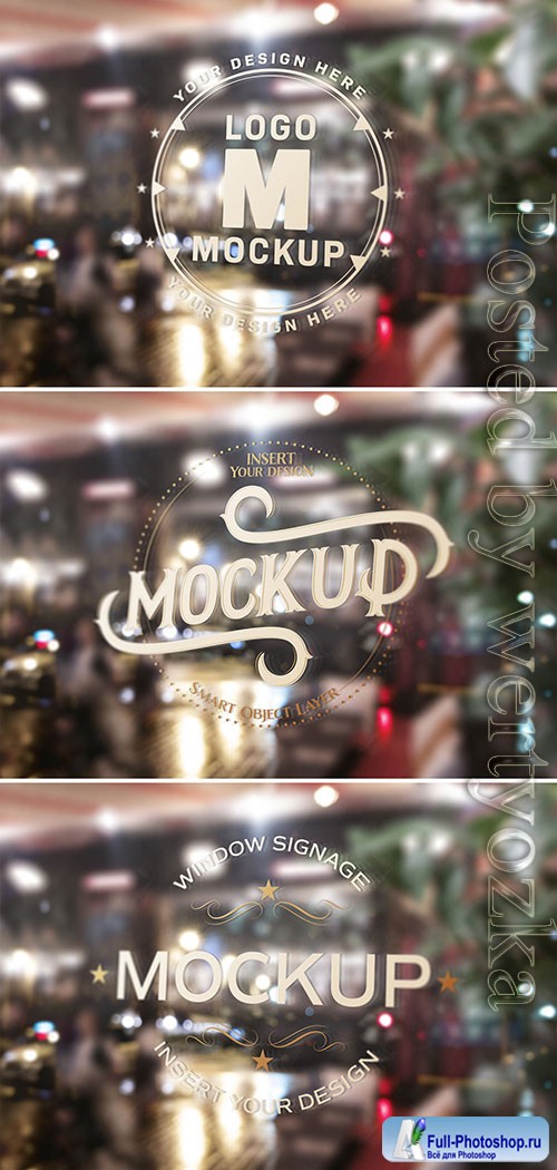 Window Signage Text Effect Mockup