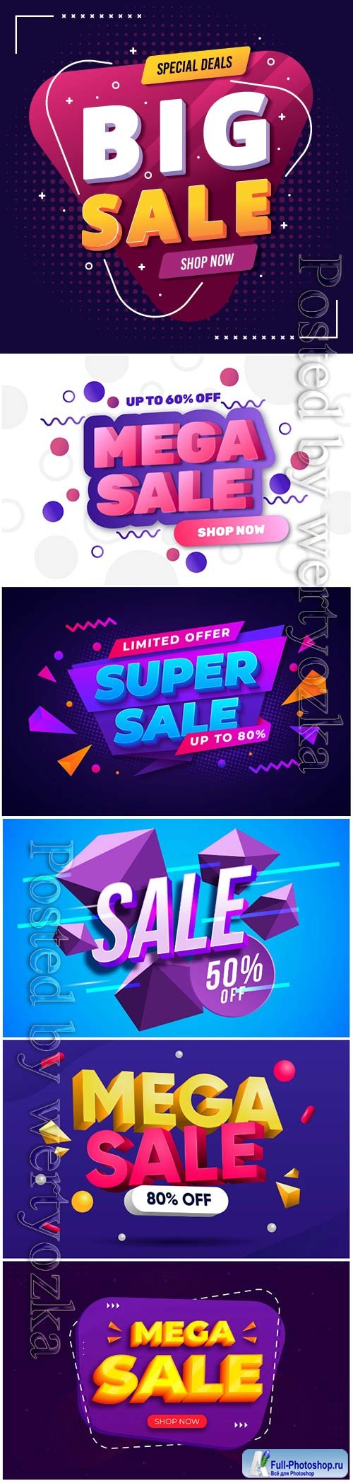 Colorful 3d sales vector background # 3